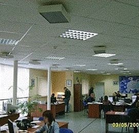 Потолочные инфракрасные обогреватели для офиса компании «Русский свет» г. Москва